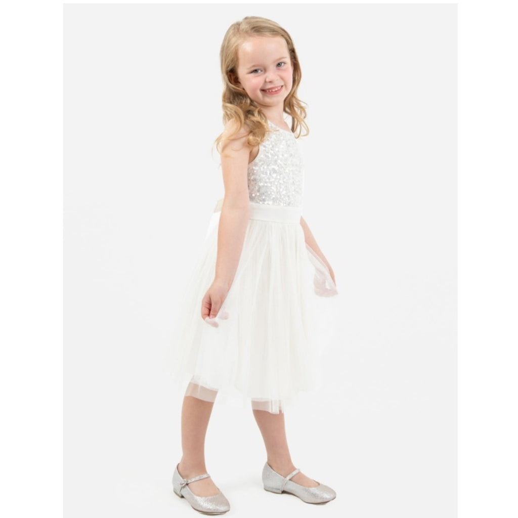 Ivory Sequin Tulle Dress