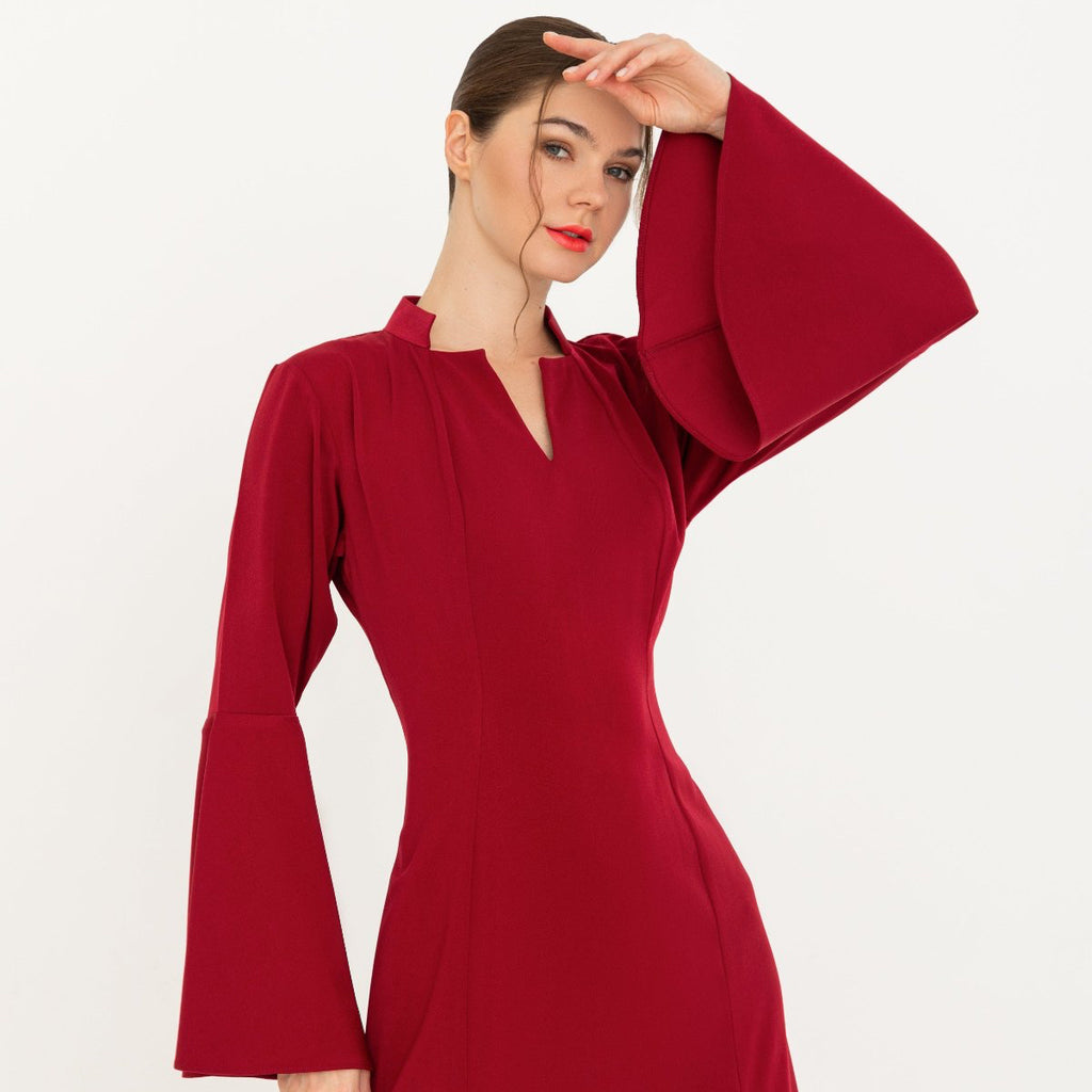 Ruby OFF White Maxi with Flared Panels