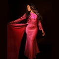 BESPOKE ROSÉ EMBELLISHED MERMAID GOWN