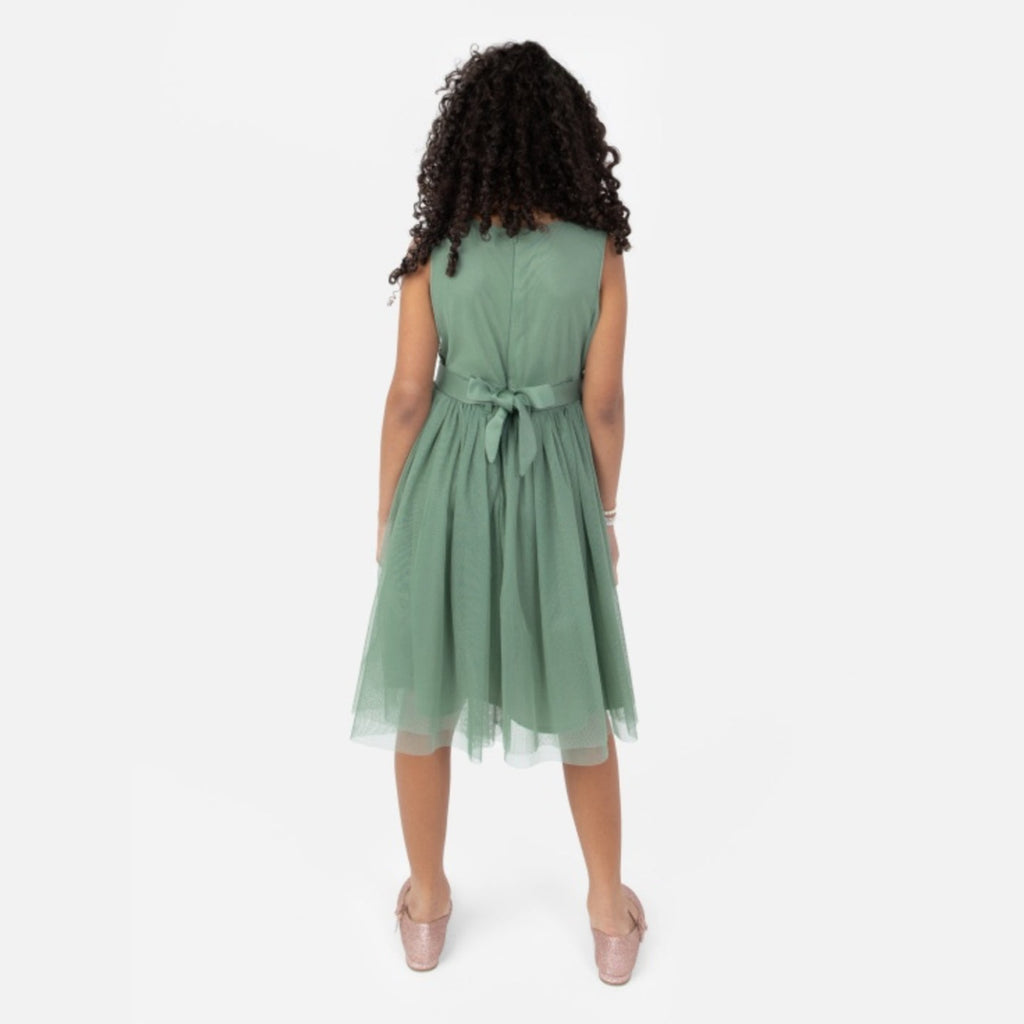 Sage Green Sequin Tulle Dress