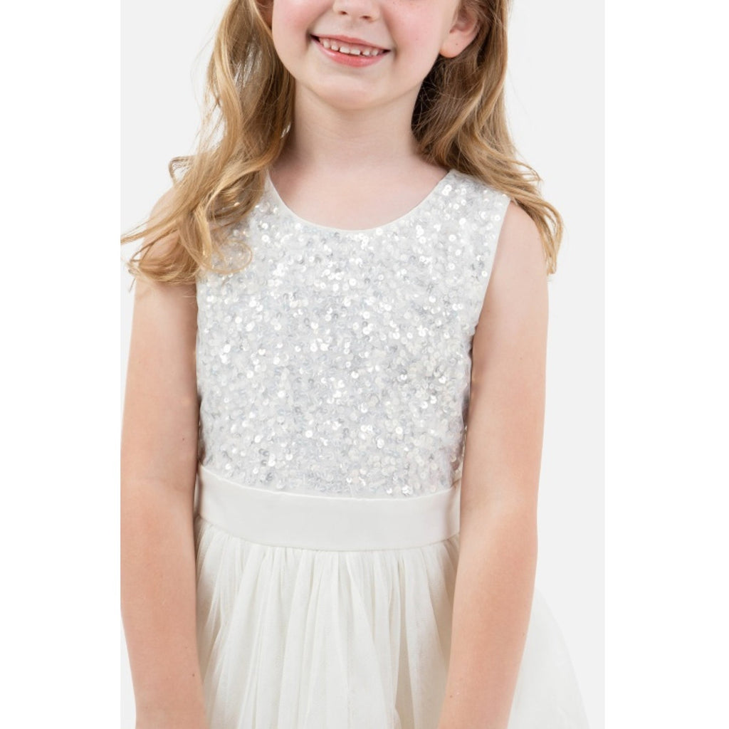 Ivory Sequin Tulle Dress