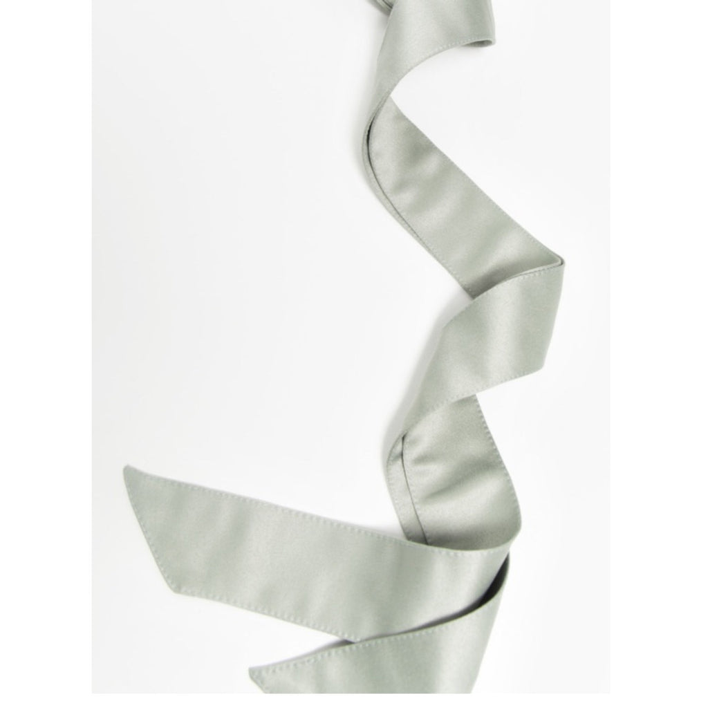 Luxe Silver Satin Sash Belt