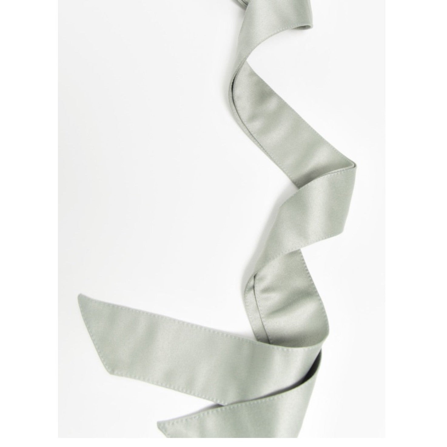 Luxe Silver Satin Sash Belt